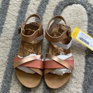 Charming Kids Sandals gold, tan and orange
